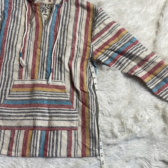 Beach Life by Ladra Hoodie Woven Pullover Sweatshirt - Picture 5 of 9